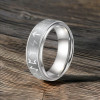 Anillo de hombre anillo de tungsteno runas vikingas personalizables
