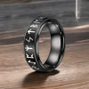 Anillo de hombre anillo de tungsteno runas vikingas personalizables