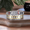 Herrenarmband aus 2-Ton-Magnetstahl