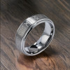 Anillo de hombre anillo de tungsteno runas vikingas personalizables