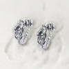 Silver dragon hoop earrings for men and women zodiac