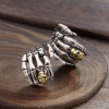 Men's silver skull and skeleton hand earrings
