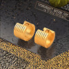 Boucles d'oreilles creoles lignes plaque or - paire