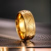 Anello a cupola con spazzola in tungsteno multi-groove personalizzato da uomo
