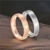 Gepersonaliseerde geborstelde wolfraam Alliance Rose gouden trouwring