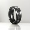 Fede nuziale personalizzata in tungsteno nero