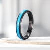 Gepersonaliseerde ring voor dames en heren gemaakt van wolfraam turkoois