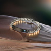 Bracelet couple personnalisable gourmette chaine acier zirconium