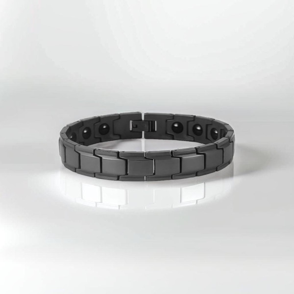 Bracciale da uomo in ceramica finitura lucida con magneti magnetici