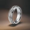 6mm Bague mariage personnalisee alliance tungstene fibre blanche