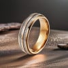 6mm D Bague mariage personnalisee alliance tungstene fibre blanche