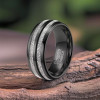 Bague mariage personnalisee alliance tungstene fibre blanche