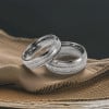 6mm Bague mariage personnalisee alliance tungstene fibre blanche