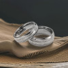 Personalized wedding ring tungsten alliance white fiber