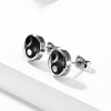 Yin-Yang-Ohrstecker für Herren aus Stahl