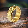 Bague homme anti stress tournant acier martelee personnalisable