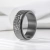 N Bague homme anti stress tournant acier martelee personnalisable