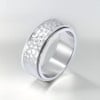 Bague homme anti stress tournant acier martelee personnalisable