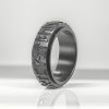 Antistressring voor heren, roterende stalen vikingrunen, aanpasbaar
