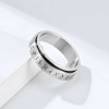 Bague personnalisee homme anti stress tournant acier runes viking