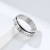 Bague personnalisee homme anti stress tournant acier runes viking