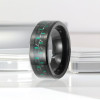 Anillo de boda personalizado de fibra de carbono de cerámica negra