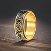 Bague homme anneau tournant antistress acier noeud celtique