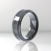 Bague homme anneau tungstene facetttee