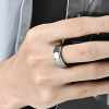 B Bague homme anneau tungstene facetttee