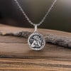 Pendentif argent homme femme plaque medaillon ange gardien