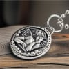 Pendentif argent homme femme plaque medaillon ange gardien