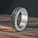 Anello da uomo, anello rotante antistress a forma di squama di serpente