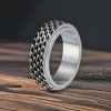 Bague homme anneau ecaille serpent anti-stress tournant