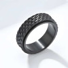 Bague homme anneau ecaille serpent anti-stress tournant