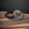 B Bague homme anneau ecaille serpent anti-stress tournant