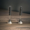 Orecchini a bottone in argento 925, gamma a vite