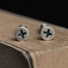 Boucles d'oreilles clous argent 925 gamme vis