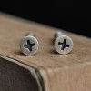 Boucles d'oreilles clous argent 925 gamme vis