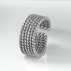 Women's Braided Sterling Silver Open Ring