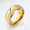 Personalized men's ring dome tungsten alliance ring