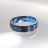 Anello Nuziale Minimalista in Tungsteno Spazzolato Personalizzato