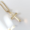 Pendentif homme croix ansee acier