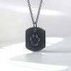 Ciondolo personalizzato da uomo, collana in acciaio, stampa gatto, scatola segreta da incidere, personalizzare
