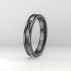 Bague personnalisee alliance anneau Tungstene noir