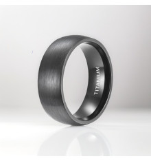 Brushed Black Titanium Ring – Modern, Customizable and Elegant