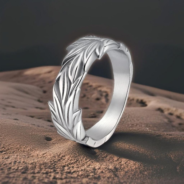 Men s ring stainless steel epi de ble look Elegance and modernity 2186