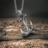 Pendentif homme celtique ancre marine acier