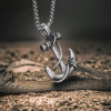 Pendentif homme celtique ancre marine acier