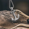 Pendentif homme celtique ancre marine acier