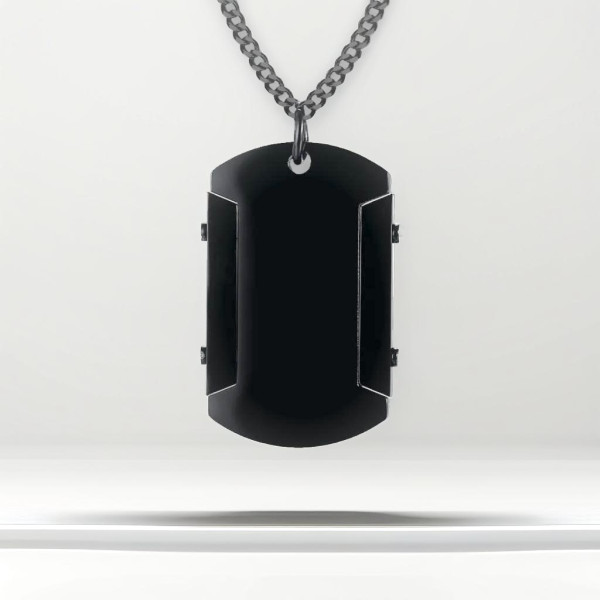 Collana con ciondolo da uomo personalizzata Piastra militare in acciaio personalizzabile
